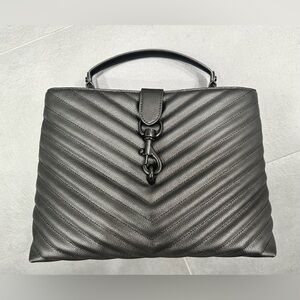 Rebecca Minkoff Large Top Handle Black Edie Bag